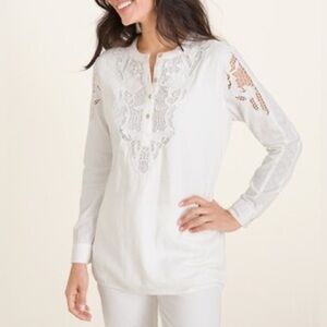 Chico’s Embroidered Pullover Blouse